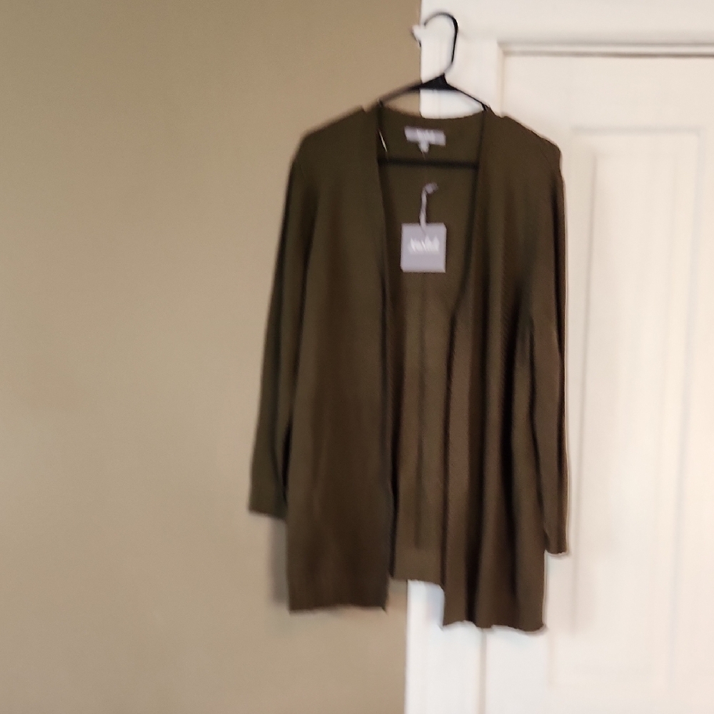 NWT Marled Green Cardigan Sweater
